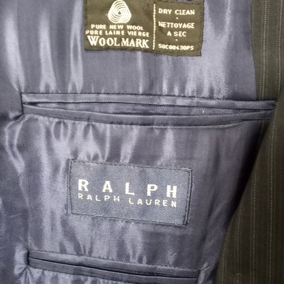 Ralph Lauren Men’s 40R Navy Pinstripe Wool Blazer – Classic Fit - Picture 10 of 16